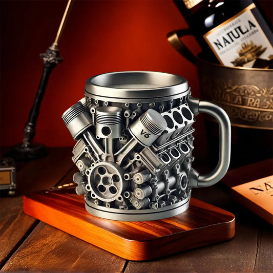 🎁☕Kavni vrček iz nerjavečega jekla Creative Engine V6V8