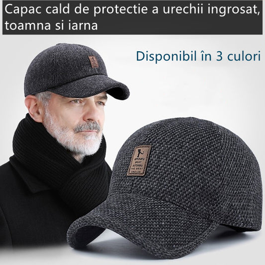 🔥🧢 Ανδρικό χειμερινό καπέλο 2025, Με επένδυση πάχους, προστασία αυτιών και αντιανεμικό σχέδιο