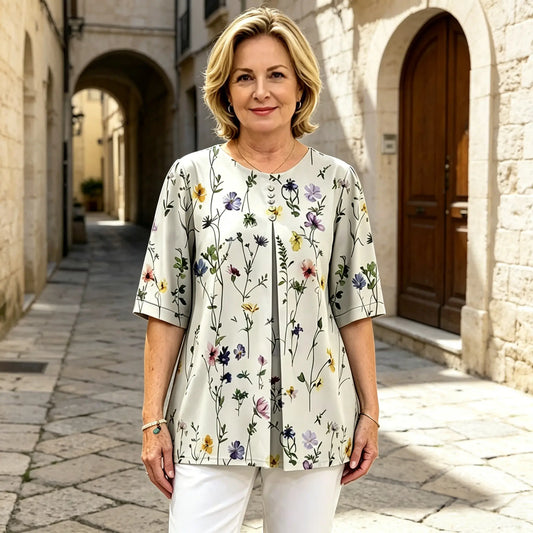 👚Poletna bombažna majica s potiskom