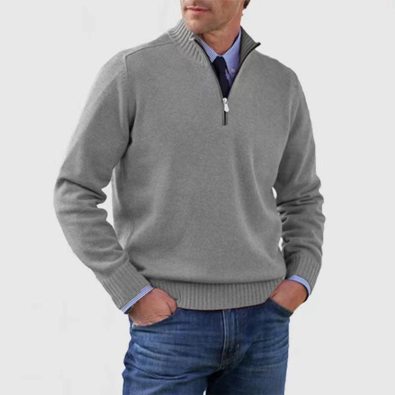 【L-5XL】Priljubljeni topli puloverji z zadrgo za jesen in zimo