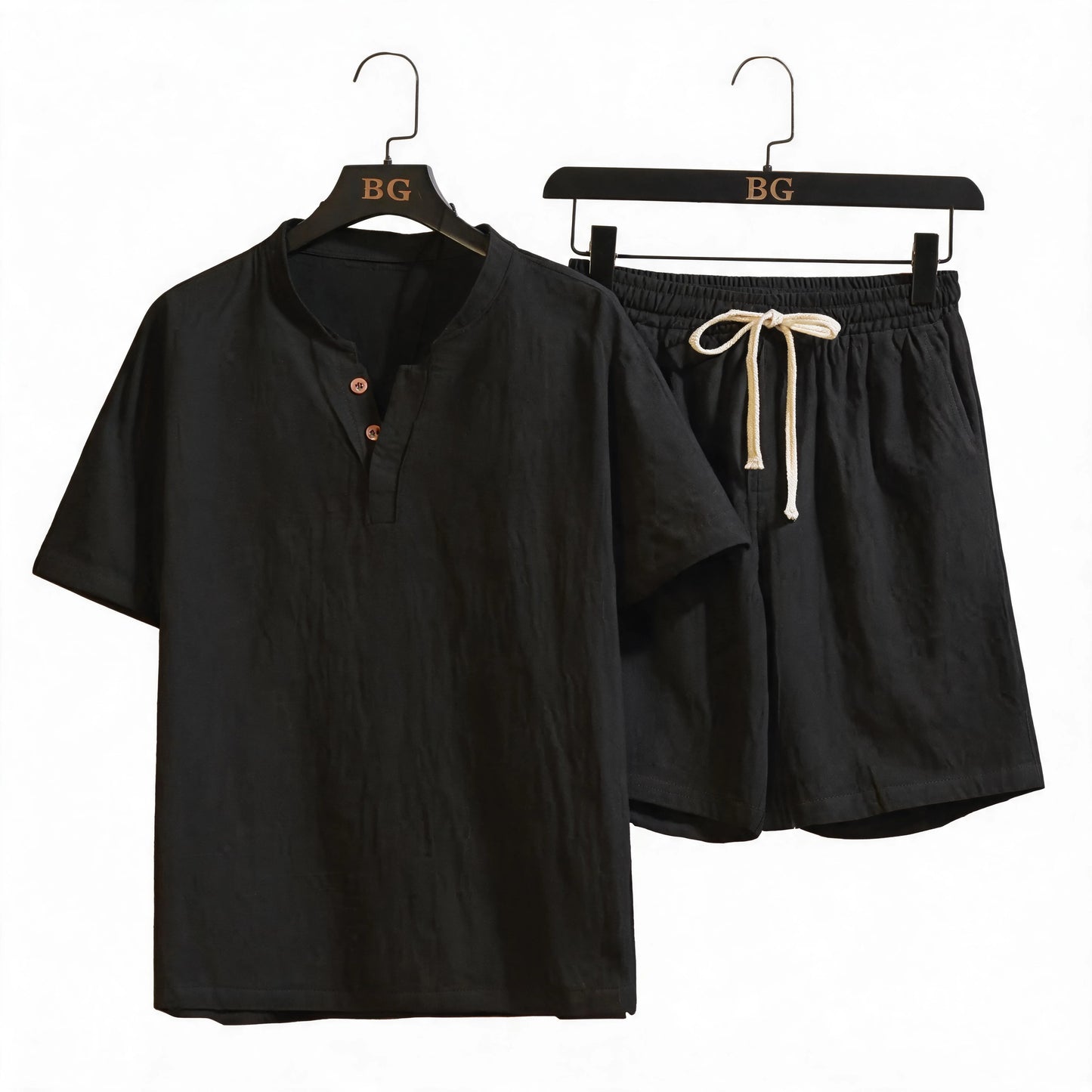 🔥【M-5XL】【Topy + Spodnie】Nowy modny, swobodny męski dwuczęściowy garnitur✅Luźny✅Wygodny✅Oddychający