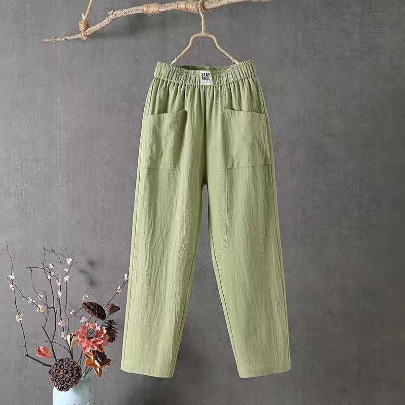 🌿🌈【M-4XL】2026 Wiosna Nowe Damskie Spodnie Szerokie Nogawki Wygodne Spodnie Casualowe