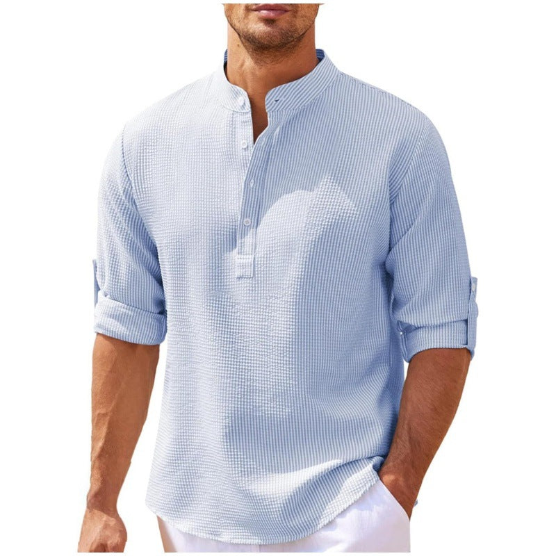 🔥【M–3XL】Męska koszula z mieszanki bawełny i lnu – przewiewna, wygodna, lekka i o luźnym kroju