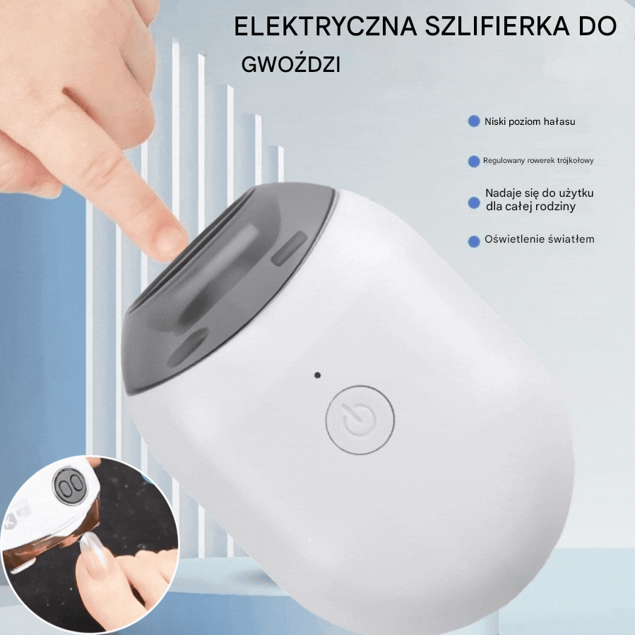💅 Kup 1 sztukę i otrzymaj 1 za darmo! ✨ Automatyczny pilnik do paznokci (1 sztuka) do bezpiecznej i delikatnej pielęgnacji paznokci 👶-4184431