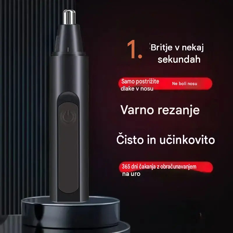 Profesionalni prirezovalnik za nos in ušesa z LED zaslonom, ki želijo hitro urediti nosne dlačice