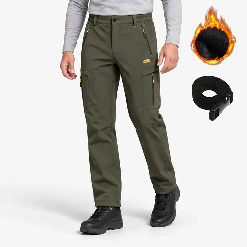 【M-6XL】Moške softshell hlače za aktivnosti na prostem – podložene, hitro sušeče, raztegljive, odporne proti vetru in vodi ter zračne