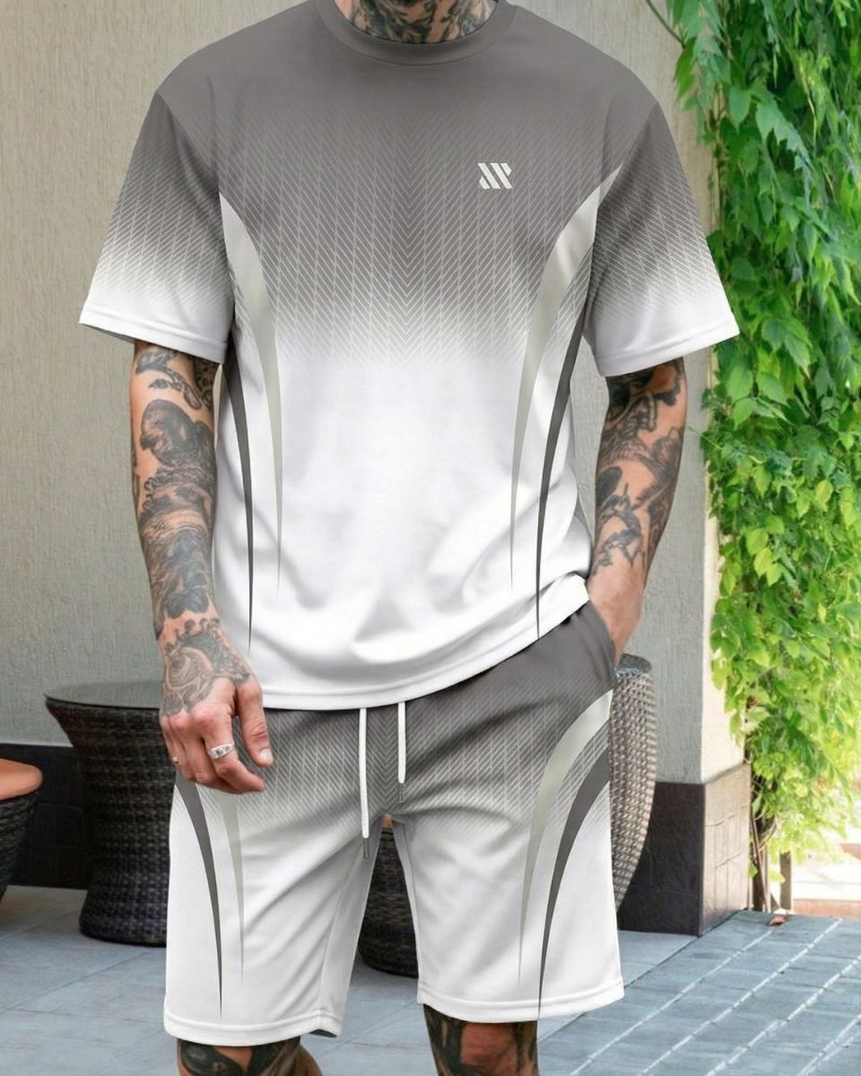 🔥 T-Shirt + Spodenki z Gradientem. Komfort i Styl na co dzień