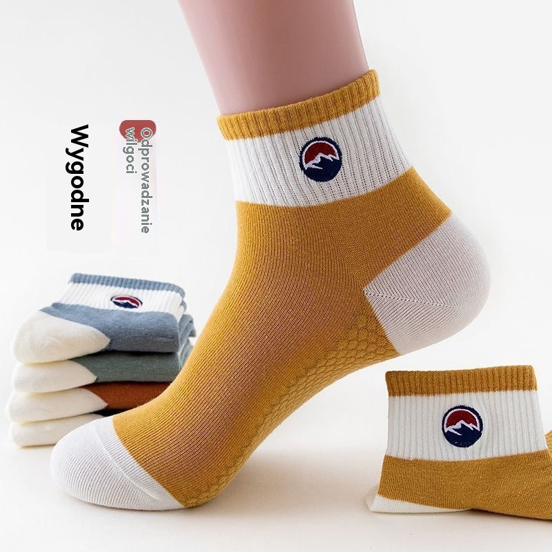 【10 par】🧦🌈Męskie, oddychające, odprowadzające pot skarpetki sportowe do połowy łydki