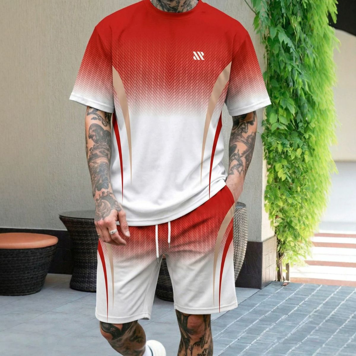 🔥 T-Shirt + Spodenki z Gradientem. Komfort i Styl na co dzień
