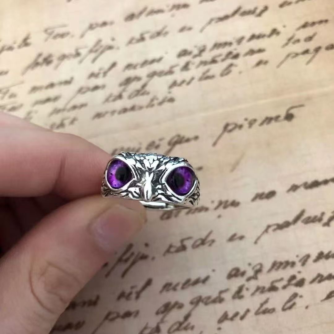 【Kup 1, a 1 dostaniesz gratis】💍Atrakcyjny posrebrzany pierścionek z sową🦉