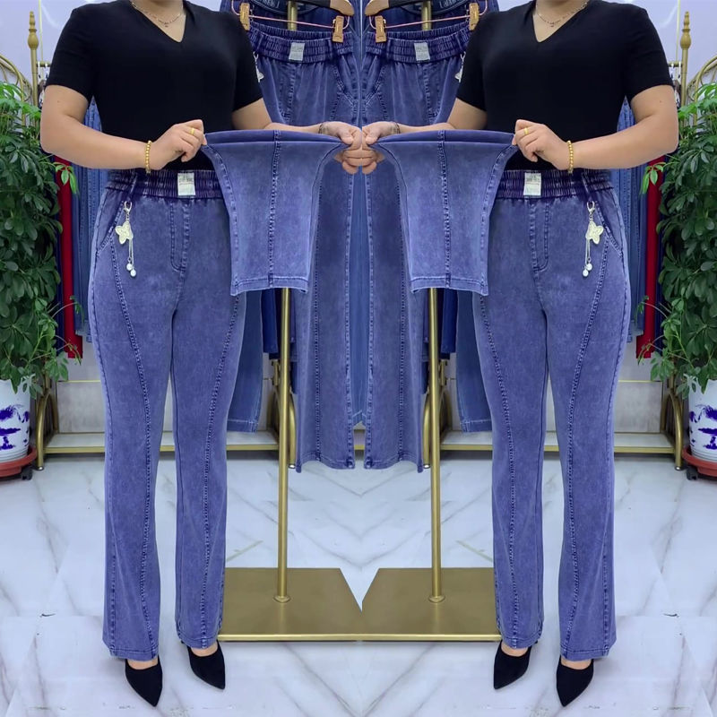 👖【S-4XL】2025 γυναικείο τζιν με ψηλή μέση και ελαστικότητα