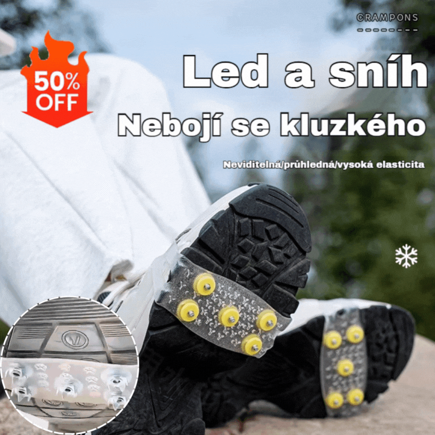 👴🚶🏔️Kup 1, a otrzymasz 1 gratis🔥Niewidoczne, 5-zębowe, antypoślizgowe raczki, przezroczyste raczki do wędrówek po śniegu, wspinaczki górskiej, skałkowej, na zimowe powierzchnie lodowe, niezbędne dla seniorów.