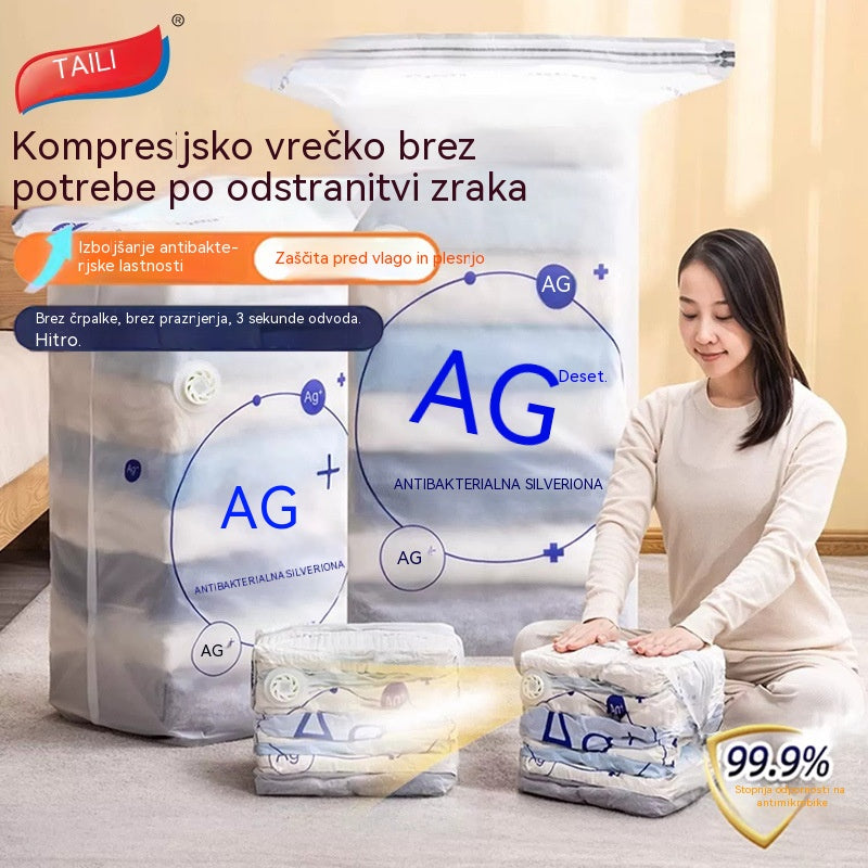 🧳 5 artiklov za 28 evrov 💨 Velika, stisljiva vakuumska vrečka za shranjevanje: črpalka ni potrebna, neprepustna in idealna za prihranek prostora v kovčkih in doma ✈️