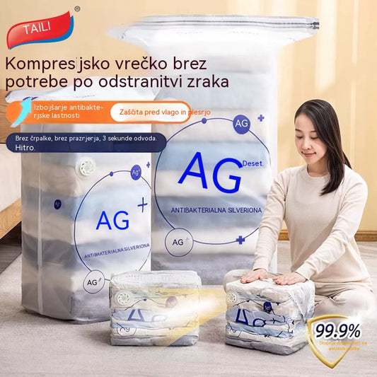 🧳 5 artiklov za 28 evrov 💨 Velika, stisljiva vakuumska vrečka za shranjevanje: črpalka ni potrebna, neprepustna in idealna za prihranek prostora v kovčkih in doma ✈️