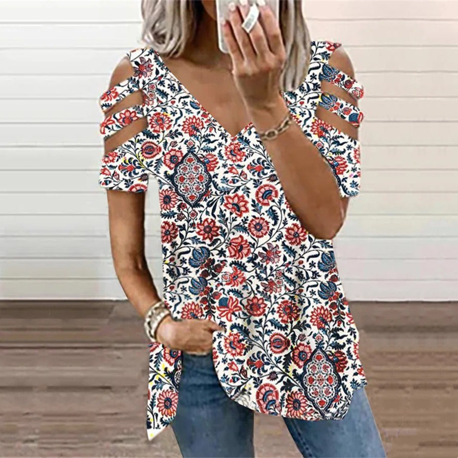 【S-3XL】Nowa moda bez ramiączek damska koszulka