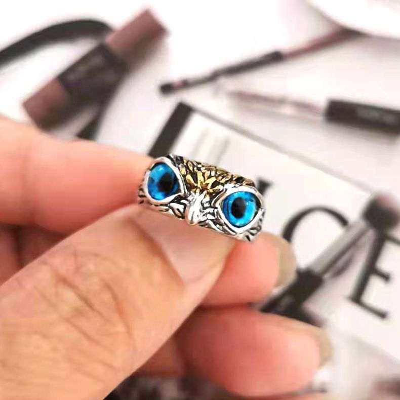 【Kup 1, a 1 dostaniesz gratis】💍Atrakcyjny posrebrzany pierścionek z sową🦉