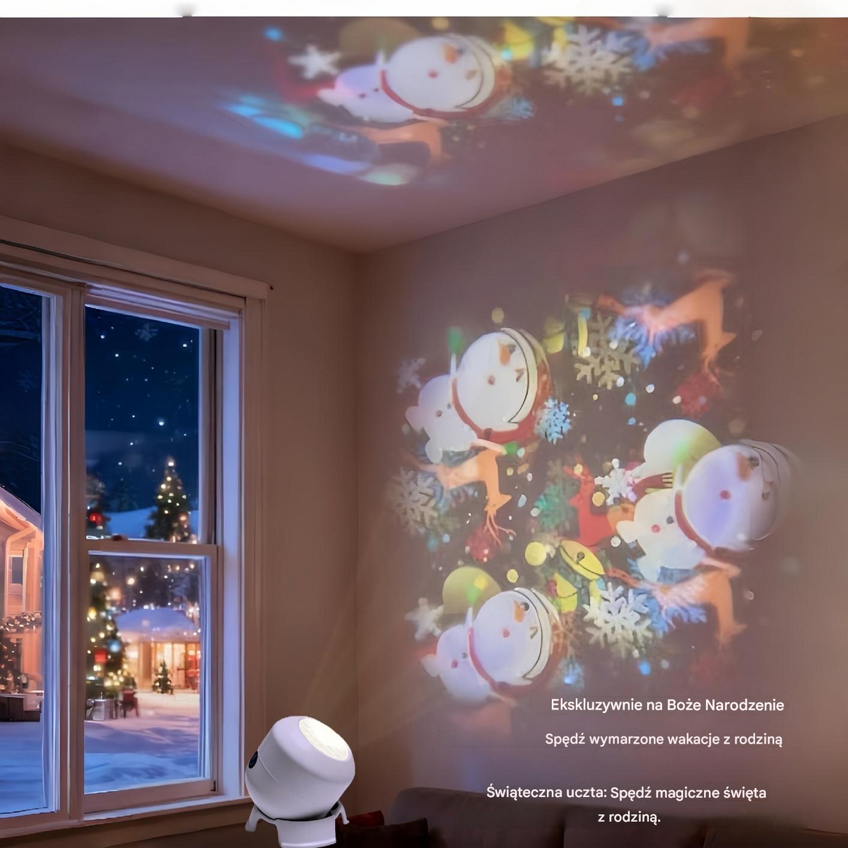 Dynamiczny projektor obrotowy LED