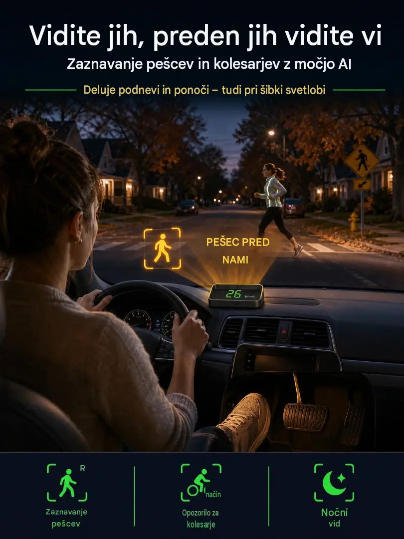 【Švicarska vojaška GPS navigacija "Izogibanje kazni"】Nov GPS merilnik hitrosti in vrtljajev z zaslonom HUD【1 kos za 25 evrov【USB vmesnik】