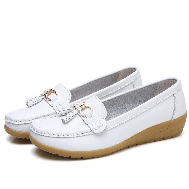 🔥【35-44】Nowe, oddychające i wygodne damskie skórzane buty z miękką podeszwą