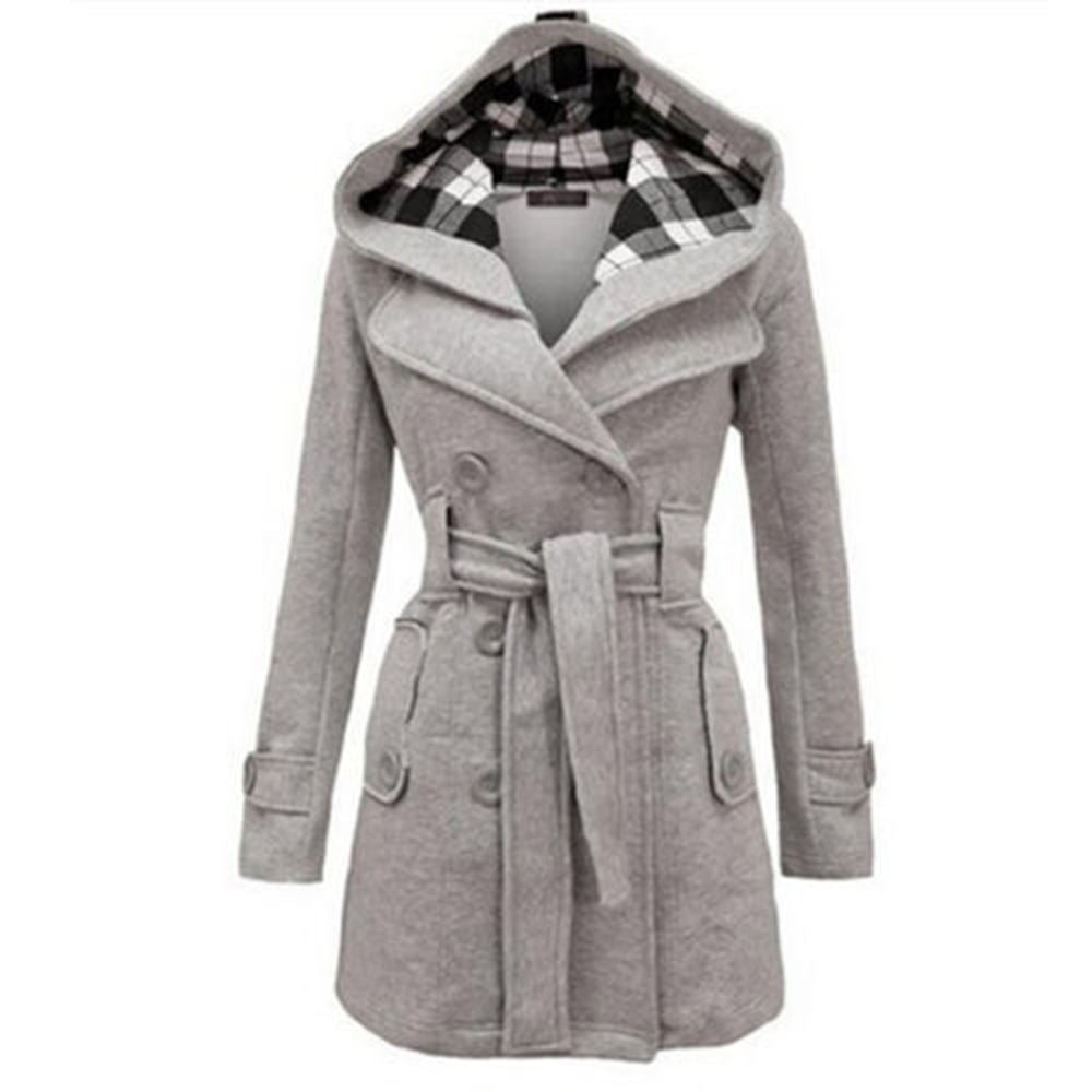 ✨ 【Visoka kakovost】【S-3XL】 Ženska topla jakna s kapuco srednje dolžine