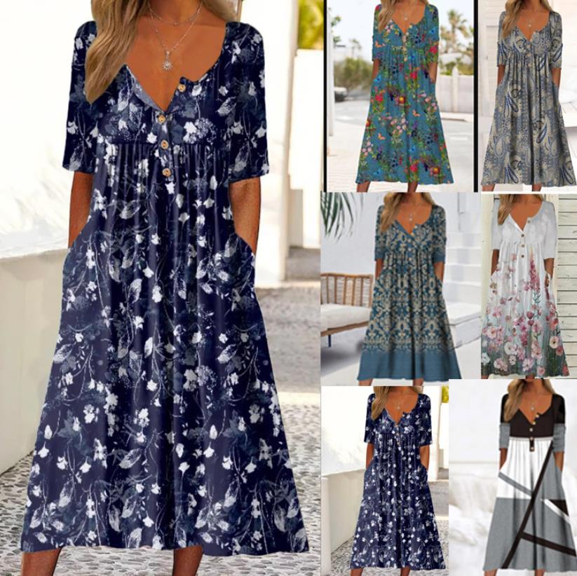 🎀【Oferta specjalna】【S–5XL】👗Elegancka sukienka midi styl i wygoda na każdą okazję