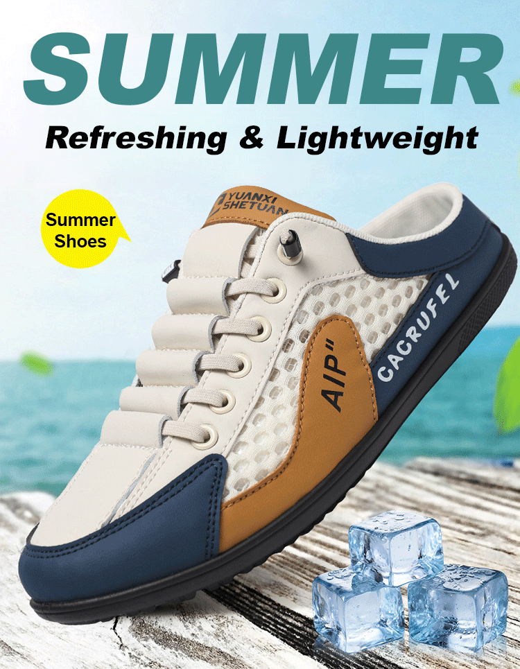 👟🏆【50% zniżki 🔥】【39-44】Nowe codzienne letnie trampki męskie - nowy materiał, oddychające i neutralizujące zapachy ✅️Płatność przy odbiorze