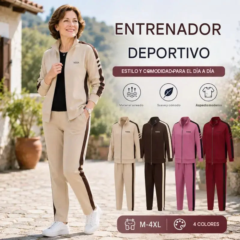 🔥【50% de descuento】🔥【M-5XL】【Chaqueta + Pantalón】😍 Nuevo conjunto de ropa deportiva casual de otoño en tallas grandes
