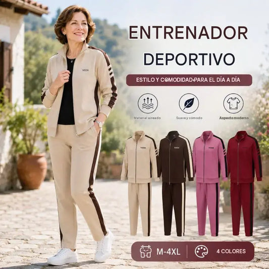🔥【50% de descuento】🔥【M-5XL】【Chaqueta + Pantalón】😍 Nuevo conjunto de ropa deportiva casual de otoño en tallas grandes