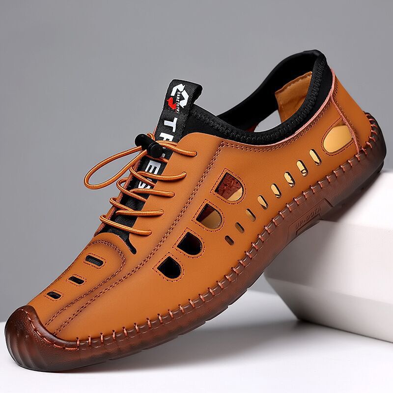 【Nowe buty na wiosnę】【39-44】 2026 Nowe letnie, oddychające ażurowe męskie buty na co dzień z miękką podeszwą
