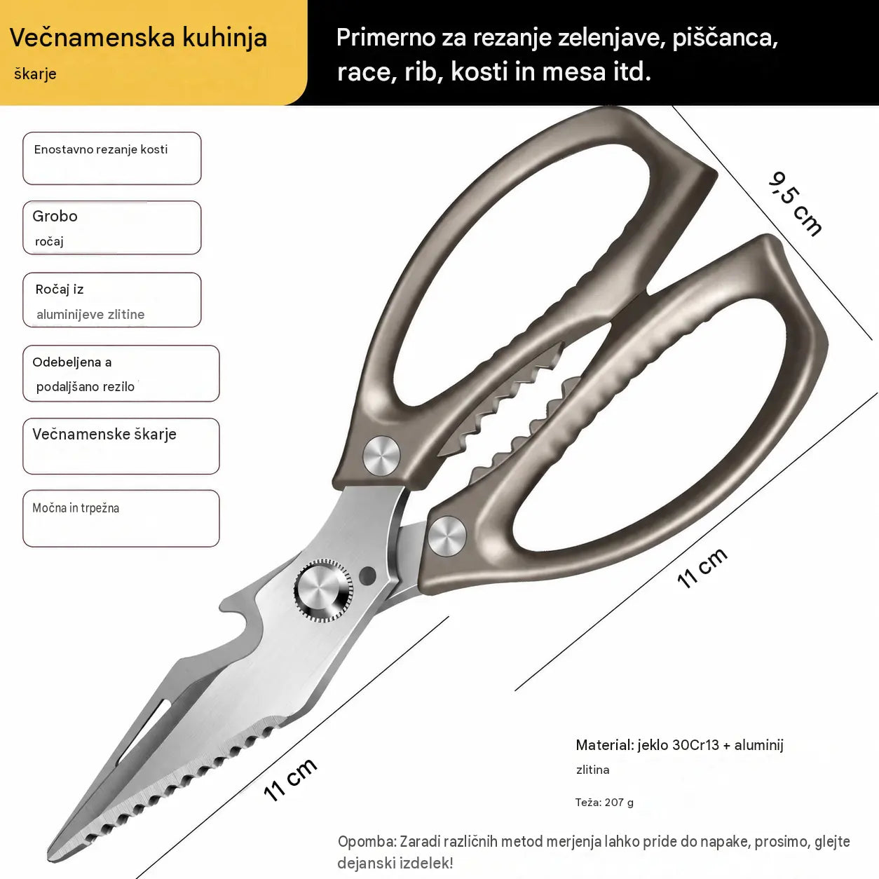 🔥Nova izboljšava🍖 Večnamenske, visokozmogljive kuhinjske škarje ✂️👨‍🍳