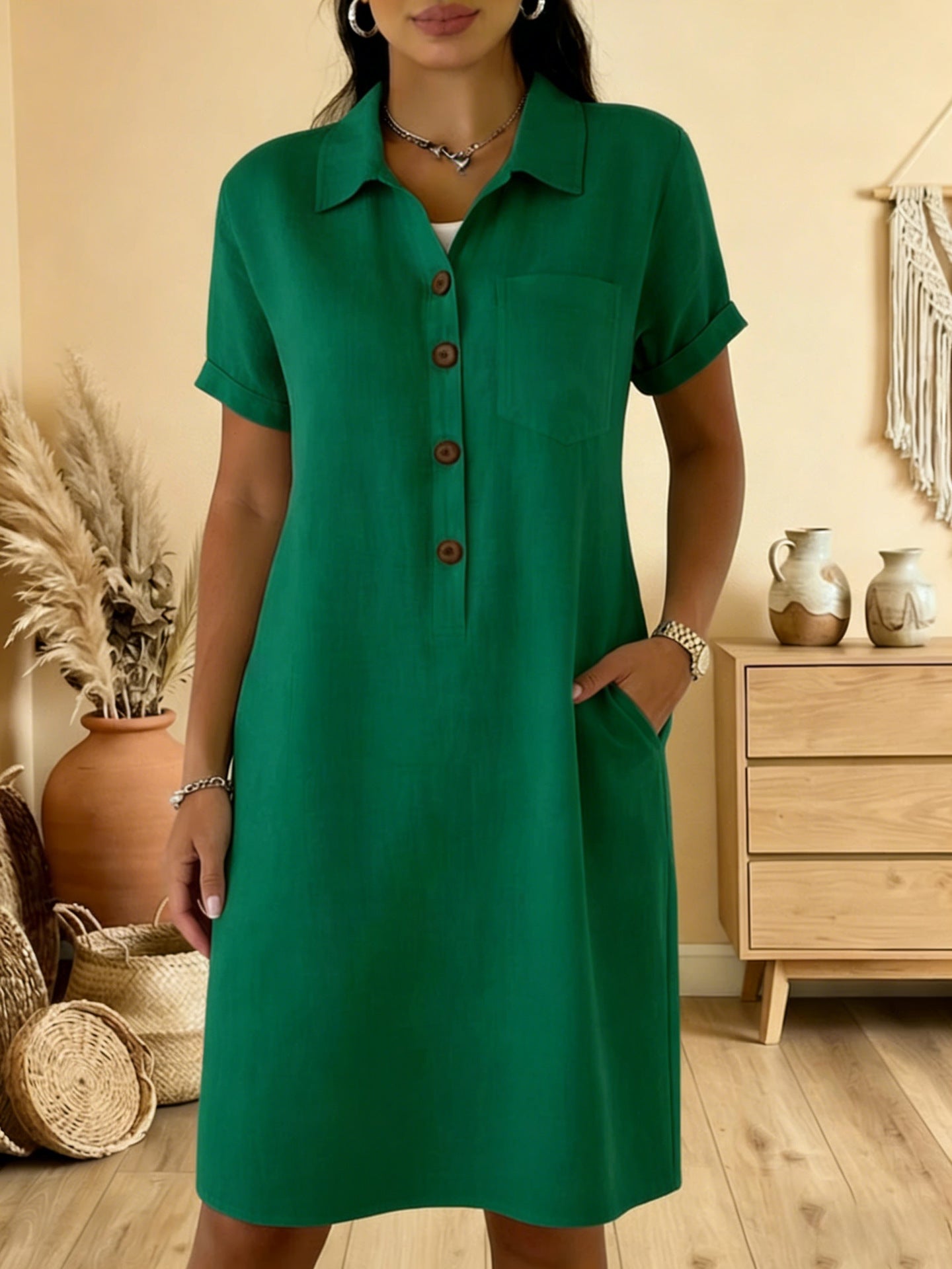 ⏳ ¡Oferta por tiempo limitado! ⏰【S-3XL】Vestido casual de verano cómodo, corte estilizado, moderno y versátil.