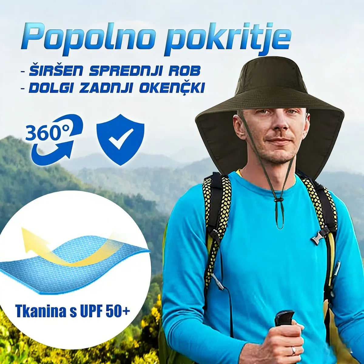 🔥【Kupite 1, dobite 1gratis】🔥2026 Univerzalni poletni ribiški klobuk za zaščito pred soncem