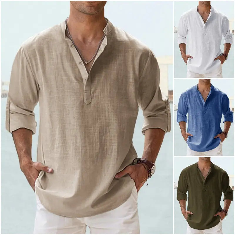 👕😍Zadnji dan - 50 % popust! 【S-5XL】Moške modne srajce iz visokokakovostnega bombaža in lana, zračne in udobne.