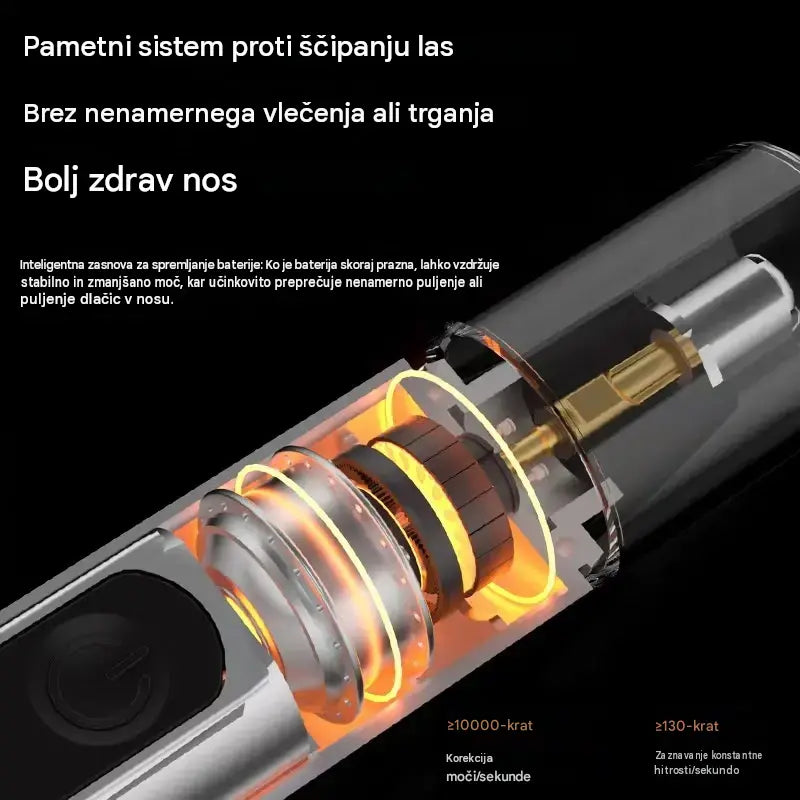Profesionalni prirezovalnik za nos in ušesa z LED zaslonom, ki želijo hitro urediti nosne dlačice