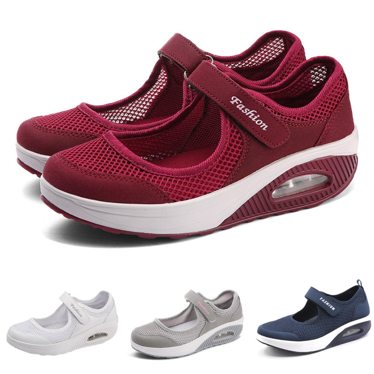 【35–43】👟 Damskie sneakersy z oddychającej siateczki, z podeszwą na poduszce powietrznej – ultralekkie, miękkie i wygodne