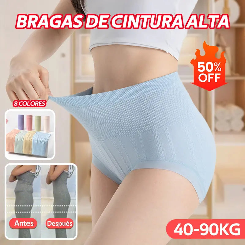 【Cumpărați 4, primiți 4 gratuit】Chiloți antibacterieni cu talie înaltă, cu control pentru burtă
