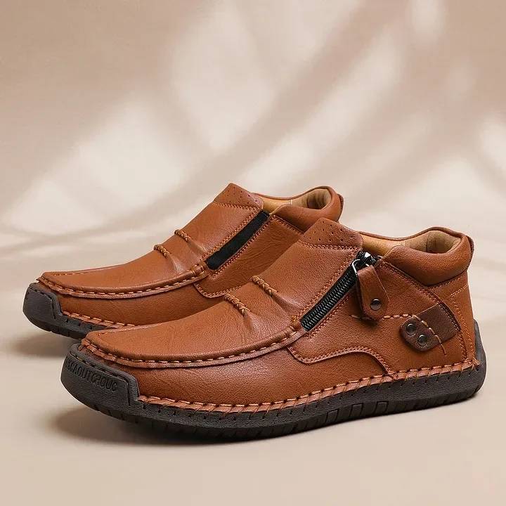 ✨🥾【Visokokakovostni moški čevlji】【Velikosti 38-48】Moški šoferski škornji, vrhunsko usnje, podpora stopalnega loka