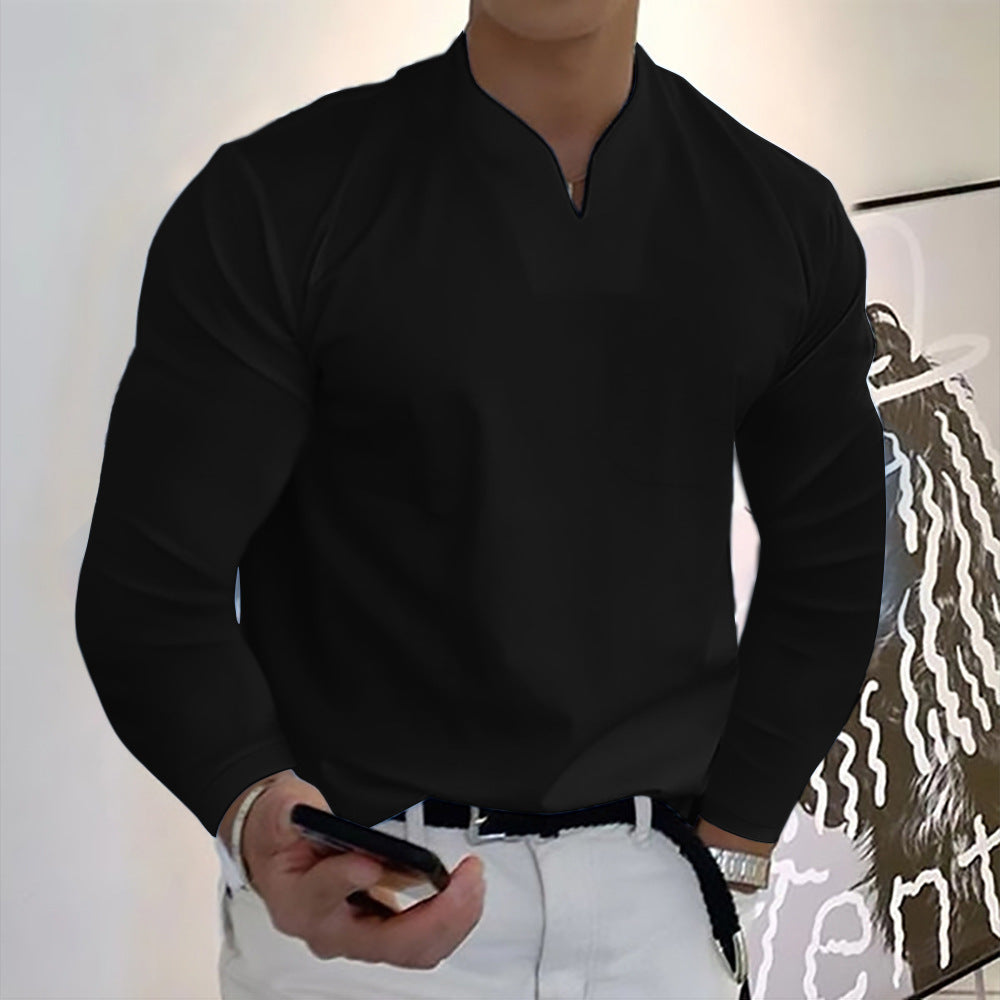 👔🔥🔥【S-5XL】Męska bawełniana koszula z dekoltem w serek